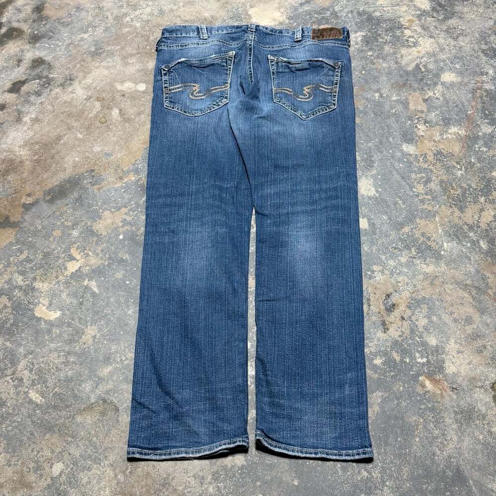 Silver Jeans Co. Eddie Denim Jeans Blue Wash